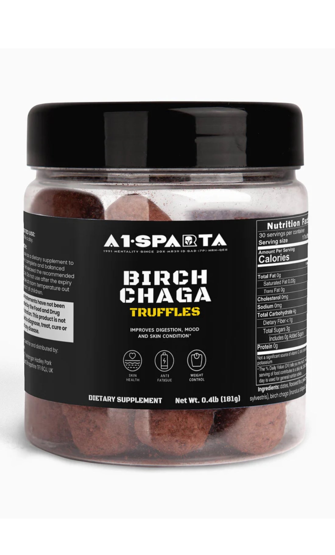 Experience Holistic Wellness with A1•Sparta's Birch Chaga Truffles