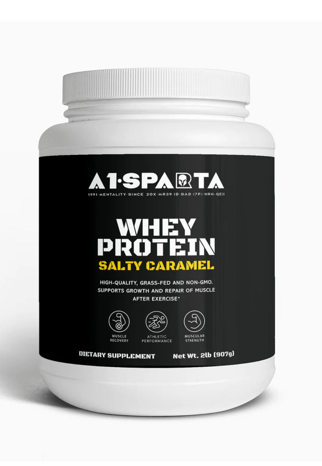 A1•Spartas Protein Blends: Salty Caramel Whey Protein Delight