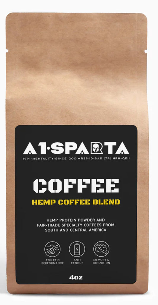 Discover the Perfect Cup of Coffee with A1•Sparta's 100% Organic Hemp Coffee Blend - Medium Roast