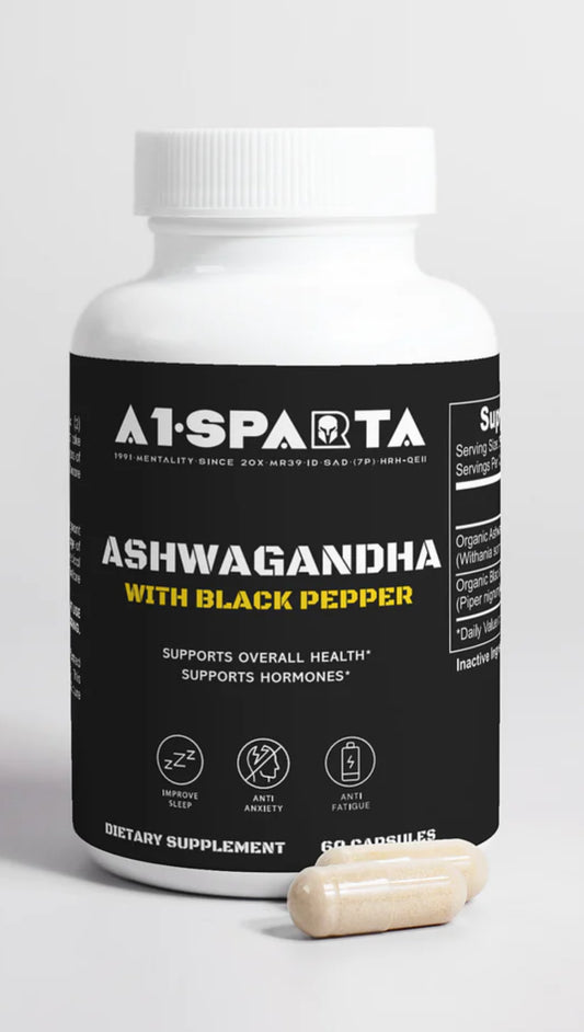 Enhance Your Wellbeing with A1•Sparta’s Holistic Supplement - Ashwagandha with Black Pepper!